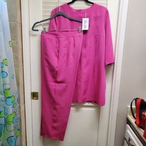 Pink Anette 3/4 Sleeve Tunic & Pants XXL